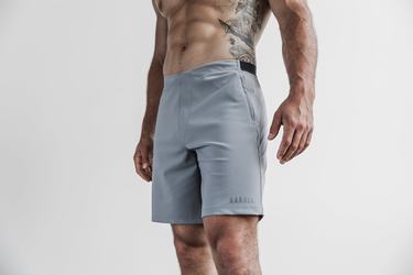 Nobull Lightweight 9" Men's Shorts Grey | Australia (BZ1470)